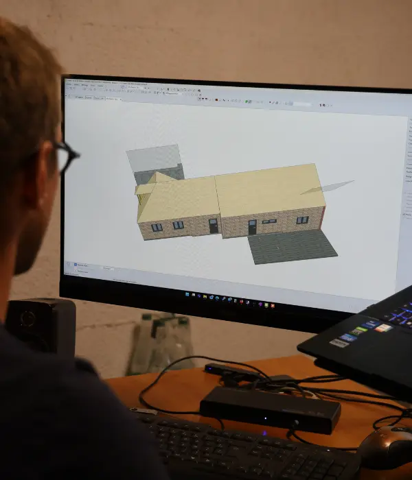 plan 3D d'une couverture au bureau d'étude de Audomar'Bois à Saint-omer (62)