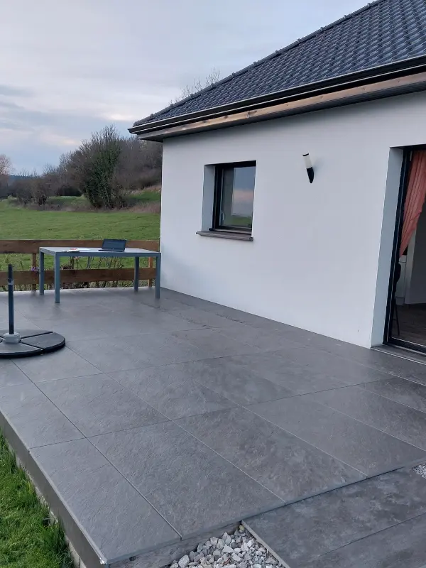 début des travaux pour une extension de maison à Longueville, par Audomar'Bois Saint-Omer (62)