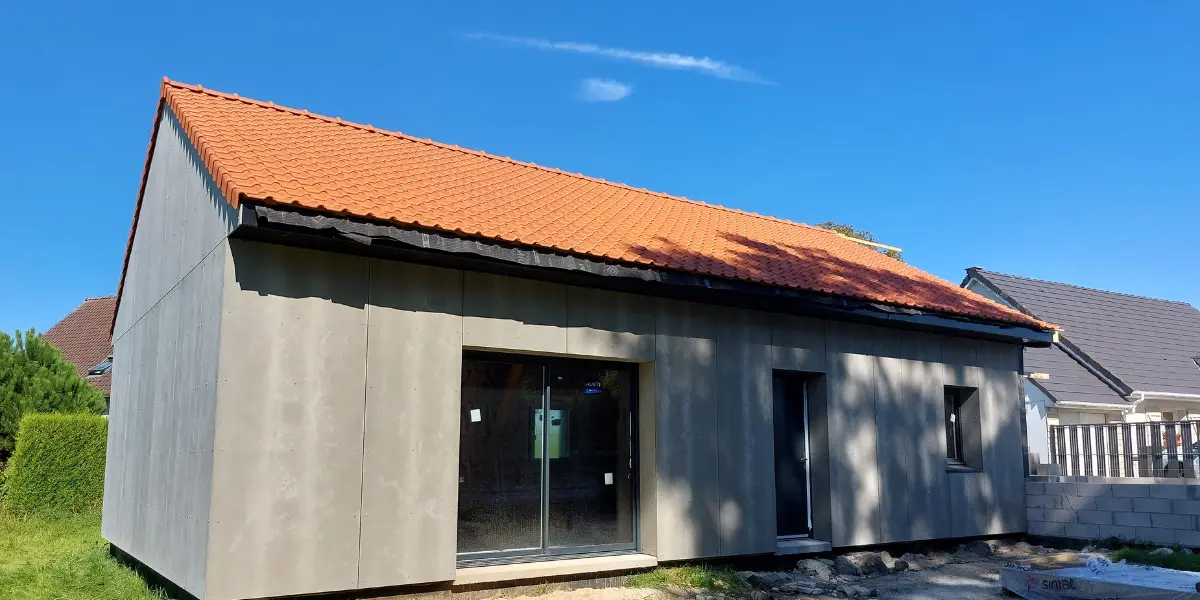 livraison de la maison à la fin du clos couvert
