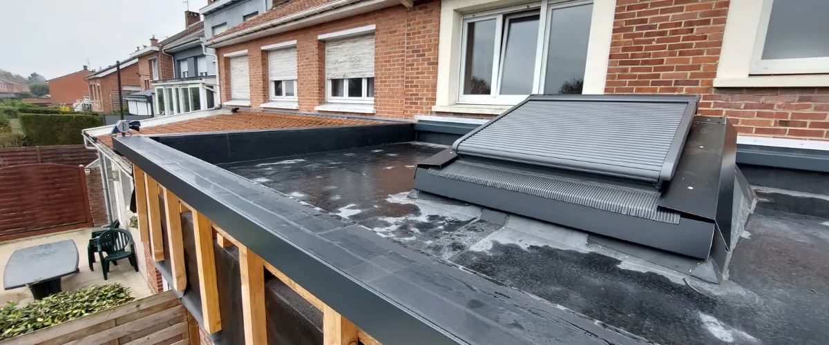chantier-veranda-hazebrouck chantier charpente terminé véranda Hazebrouck (59)